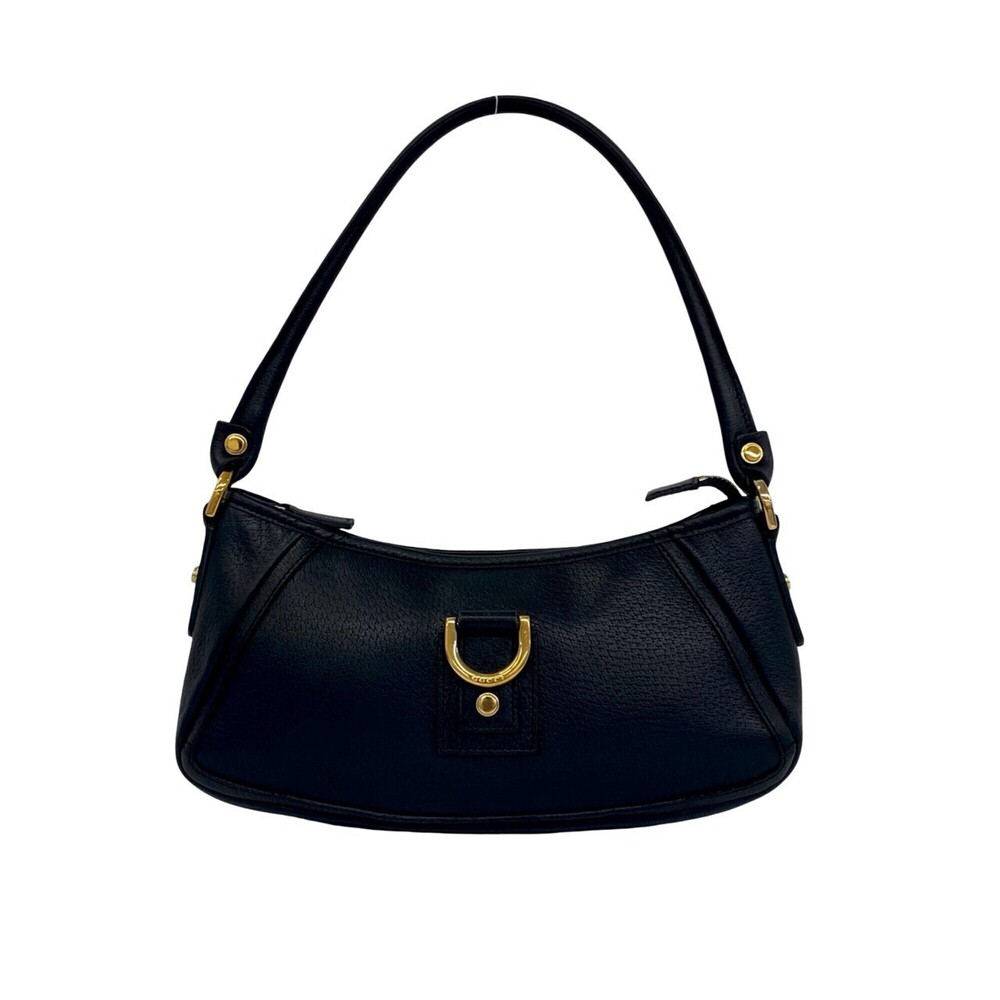 GUCCI Black Leather Shoulder Bag